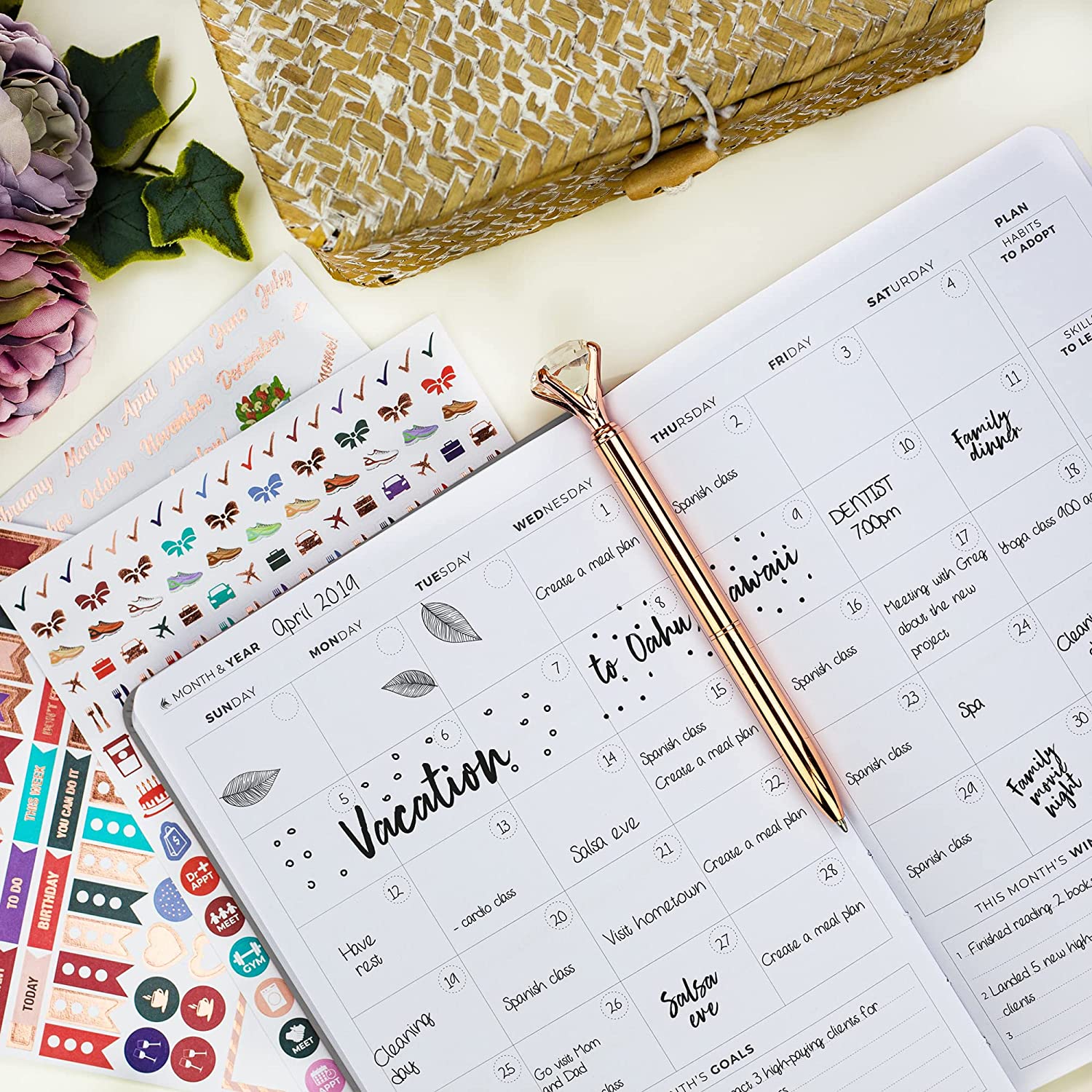 Clever Fox Planner Premium Edition – Undated Luxurious Weekly & Monthly Planner to Increase Productivity and Hit Your Goals – Organizer – Start Anytime, A5, Lasts 1 Year, Black (Weekly) - Image 6